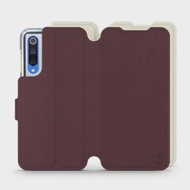 Etui Soft Touch do Xiaomi Mi 9 SE - wzór Matowy burgund z platyną