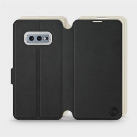 Etui Soft Touch do Samsung Galaxy S10e - wzór Satynowa czerń z platyną
