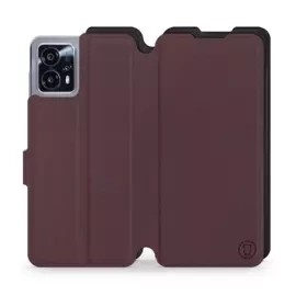 Etui Soft Touch do Motorola Moto G13 - wzór Matowy burgund z czernią