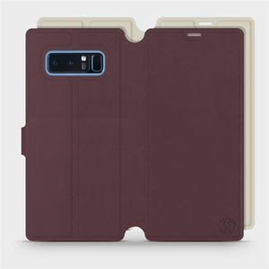 Etui Soft Touch do Samsung Galaxy Note 8 - wzór Matowy burgund z platyną