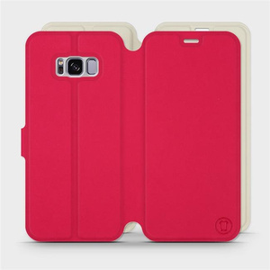 Etui Soft Touch do Samsung Galaxy S8 - wzór Żywa czerwień z platyną