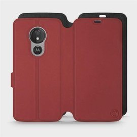 Etui Soft Touch do Motorola Moto G7 Power - wzór Zachodząca czerwień z czernią