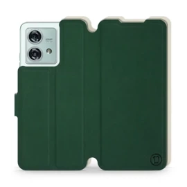 Etui Soft Touch do Motorola Edge 40 Neo - wzór Miejska zieleń z platyną