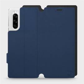 Etui Soft Touch do Sony Xperia 5 - wzór Głęboki granat z czernią
