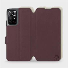 Etui Soft Touch do Xiaomi Redmi Note 11S 5G - wzór Matowy burgund z platyną
