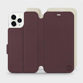 Etui Soft Touch do Apple iPhone 11 Pro - wzór Matowy burgund z platyną