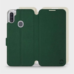 Etui Soft Touch do Samsung Galaxy M11 - wzór Miejska zieleń z platyną