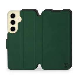 Etui Soft Touch do Samsung Galaxy S24 - wzór Miejska zieleń z czernią