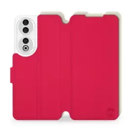 Etui Soft Touch do Huawei Honor 90 - wzór Żywa czerwień z platyną