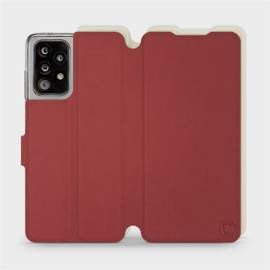 Etui Soft Touch do Samsung Galaxy A52 - wzór Zachodząca czerwień z platyną