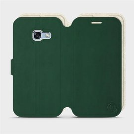 Etui Soft Touch do Samsung Galaxy A3 2017 - wzór Miejska zieleń z platyną