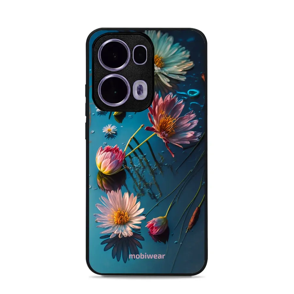 Mobiwear Glossy Case, Handyhülle, Geräteschutz, stilvolle Grafik, sicheres Gehäuse, Blau-Blumig