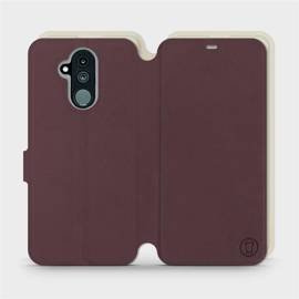 Etui Soft Touch do Huawei Mate 20 Lite - wzór Matowy burgund z platyną
