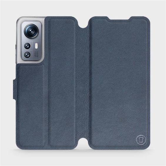 Etui ze skóry naturalnej do Xiaomi 12S - wzór Blue Leather