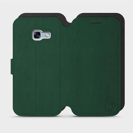 Etui Soft Touch do Samsung Galaxy A3 2017 - wzór Miejska zieleń z czernią