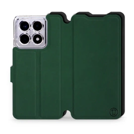 Etui Soft Touch do Xiaomi 14T Pro - wzór Miejska zieleń z czernią