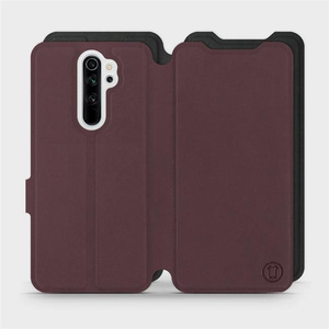 Etui Soft Touch do Xiaomi Redmi Note 8 Pro - wzór Matowy burgund z czernią