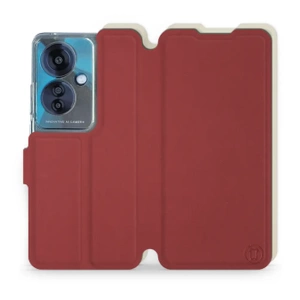 Etui Soft Touch do OPPO Reno 11F - wzór Zachodząca czerwień z platyną