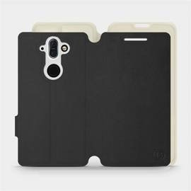 Etui Soft Touch do Nokia 8 Sirocco - wzór Satynowa czerń z platyną