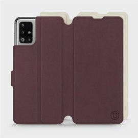 Etui Soft Touch do Samsung Galaxy M51 - wzór Matowy burgund z platyną