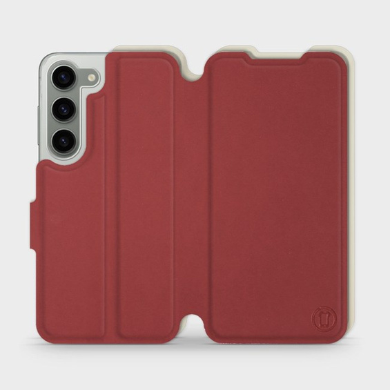 Etui Soft Touch do Samsung Galaxy S23 - wzór Zachodząca czerwień z platyną