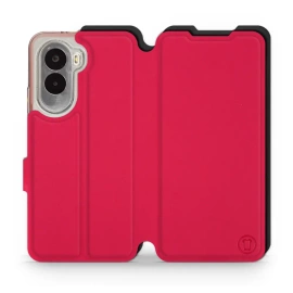 Etui Soft Touch do Xiaomi POCO M7 - wzór Żywa czerwień z czernią