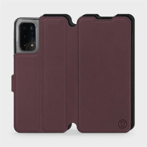 Etui Soft Touch do OPPO A54 5G - wzór Matowy burgund z czernią