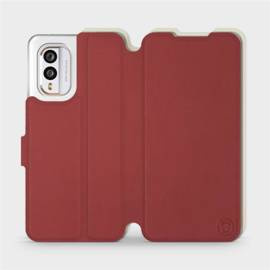 Etui Soft Touch do Nokia X30 5G - wzór Zachodząca czerwień z platyną