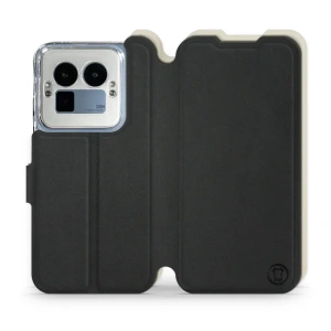 Etui Soft Touch do Realme GT 8 Pro - wzór Satynowa czerń z platyną