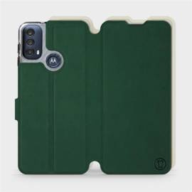 Etui Soft Touch do Motorola Moto E30 - wzór Miejska zieleń z platyną