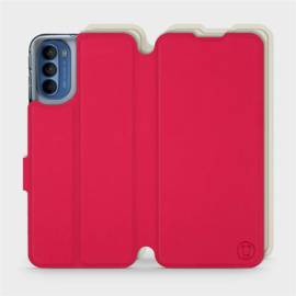 Etui Soft Touch do Motorola Moto G41 - wzór Żywa czerwień z platyną
