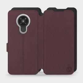 Etui Soft Touch do Nokia 5.3 - wzór Matowy burgund z czernią