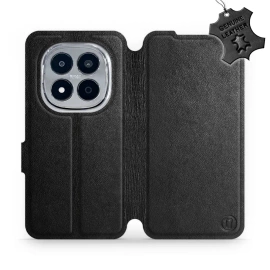 Etui ze skóry naturalnej do Xiaomi Redmi Note 15 Pro Plus 5G - wzór Black Leather