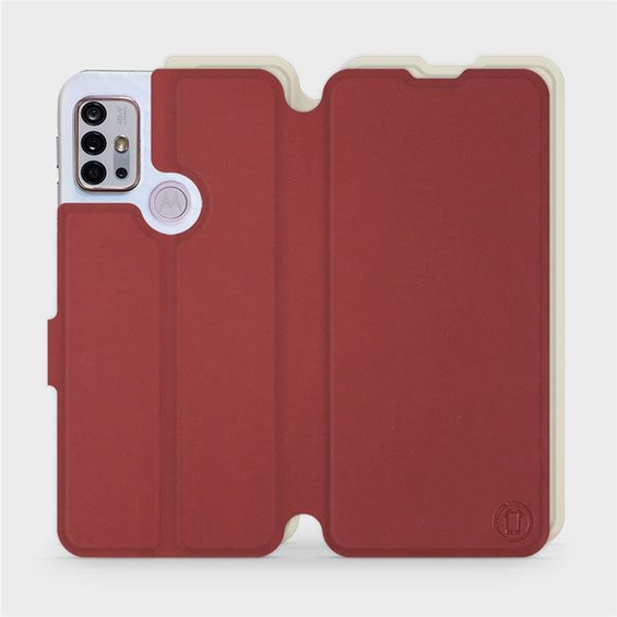 Etui Soft Touch do Motorola Moto G10 - wzór Zachodząca czerwień z platyną