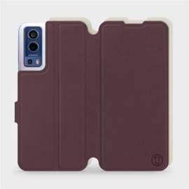 Etui Soft Touch do Vivo Y72 5G - wzór Matowy burgund z platyną