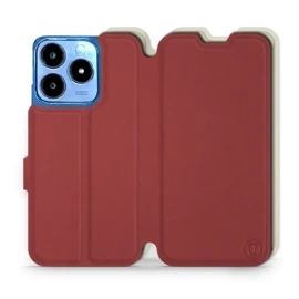 Etui Soft Touch do Realme C63 - wzór Zachodząca czerwień z platyną