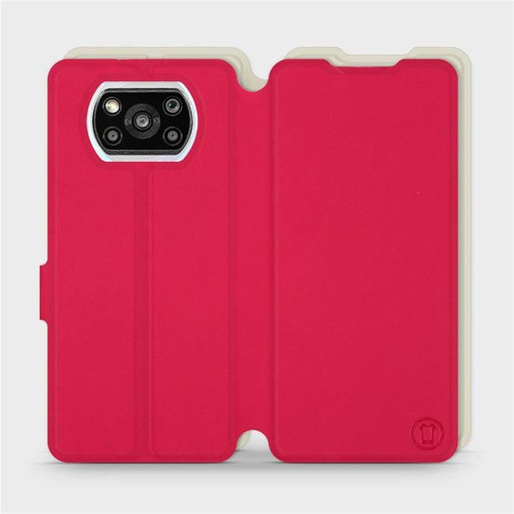Etui Soft Touch do Xiaomi POCO X3 Pro - wzór Żywa czerwień z platyną