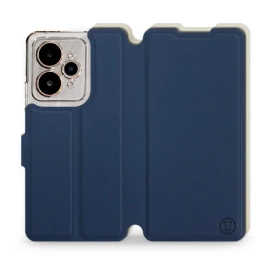 Etui Soft Touch do Realme 15 5G - wzór Głęboki granat z platyną