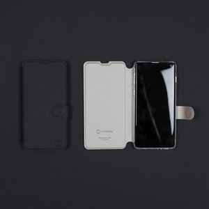 Etui Soft Touch do Samsung Galaxy A54 - wzór Satynowa czerń z platyną