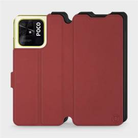 Etui Soft Touch do Xiaomi POCO C40 - wzór Zachodząca czerwień z czernią