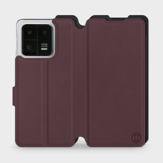 Etui Soft Touch do Xiaomi 13 Pro - wzór Matowy burgund z czernią