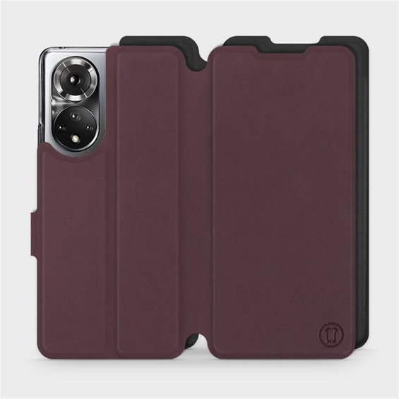 Etui Soft Touch do Huawei Honor 50 - wzór Matowy burgund z czernią