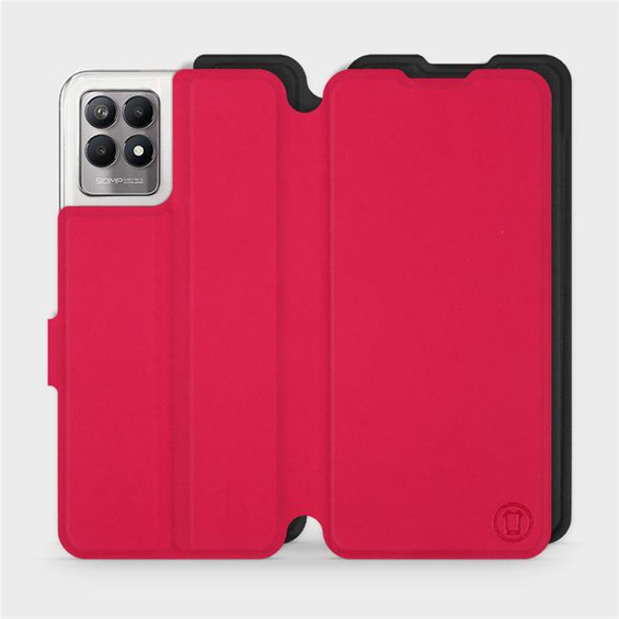 Etui Soft Touch do Realme 8i - wzór Żywa czerwień z czernią