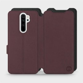 Etui Soft Touch do Xiaomi Redmi Note 8 Pro - wzór Matowy burgund z czernią