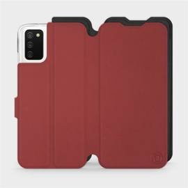 Etui Soft Touch do Samsung Galaxy A02S - wzór Zachodząca czerwień z czernią