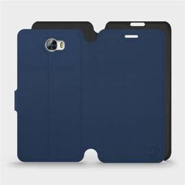 Etui Soft Touch do Huawei Y6 II Compact - wzór Głęboki granat z czernią