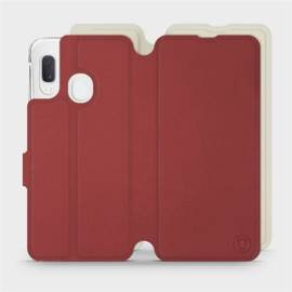 Etui Soft Touch do Samsung Galaxy A20e - wzór Zachodząca czerwień z platyną