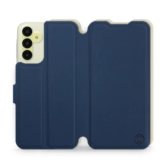 Etui Soft Touch do Samsung Galaxy M15 5G - wzór Głęboki granat z platyną