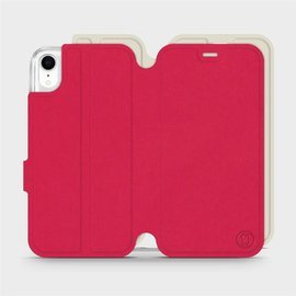 Etui Soft Touch do Apple iPhone XR - wzór Żywa czerwień z platyną