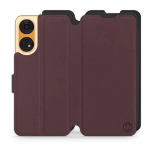 Etui Soft Touch do OPPO Reno 8T 5G - wzór Matowy burgund z czernią